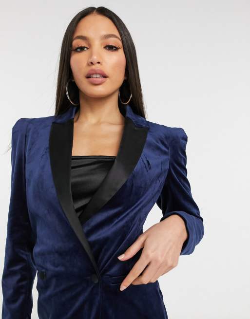 Asos navy hot sale blazer womens