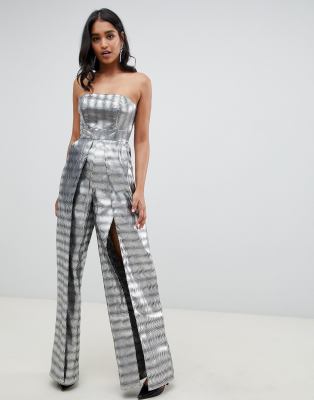 silver jumpsuit asos