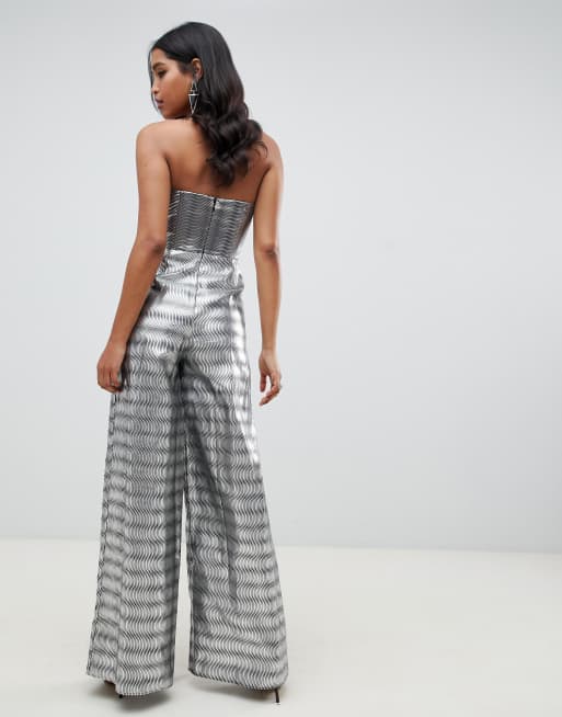 Asos best sale silver jumpsuit