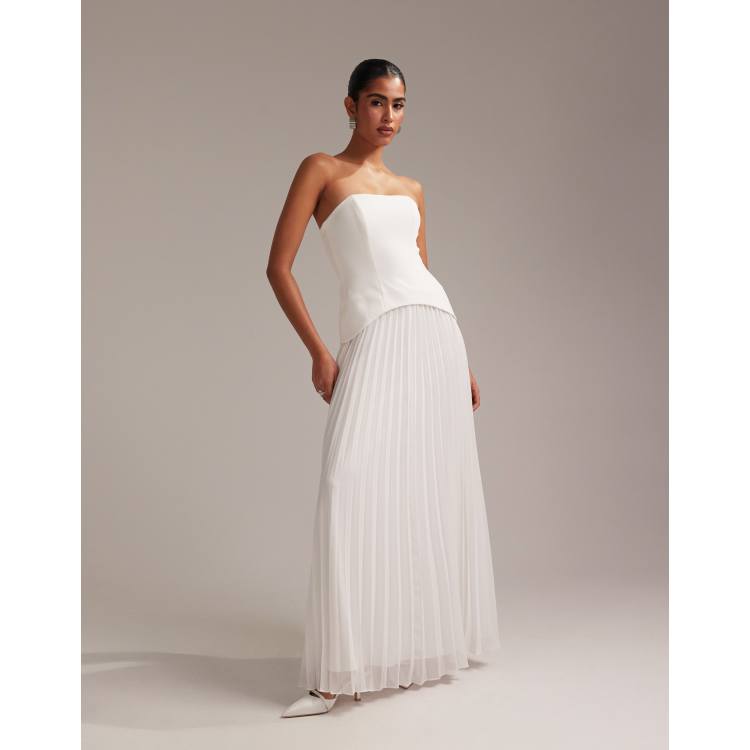 strapless open back dress Dallas Waist Belt Pleated Sweater Dress – Swank Boutique main image 0