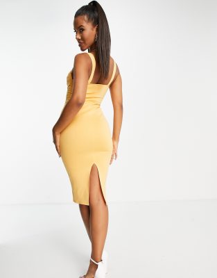 tangerine bodycon dress