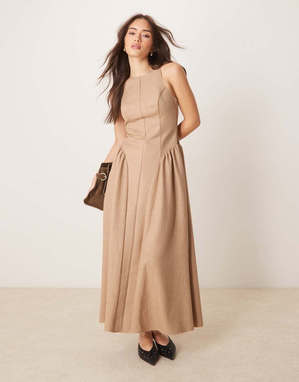 Structured bonded midi dress