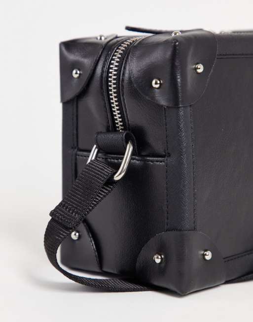 ASOS Cross Body Hard Case Box Bag in Black for Men