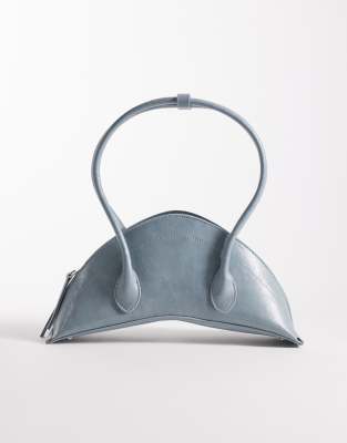 Asos Design Structured Croissant Clutch Purse In Multi