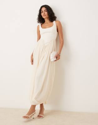 Asos Design Structured Cross Back Maxi Dress