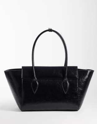 Asos Design Structured Jumbo Tote In Green