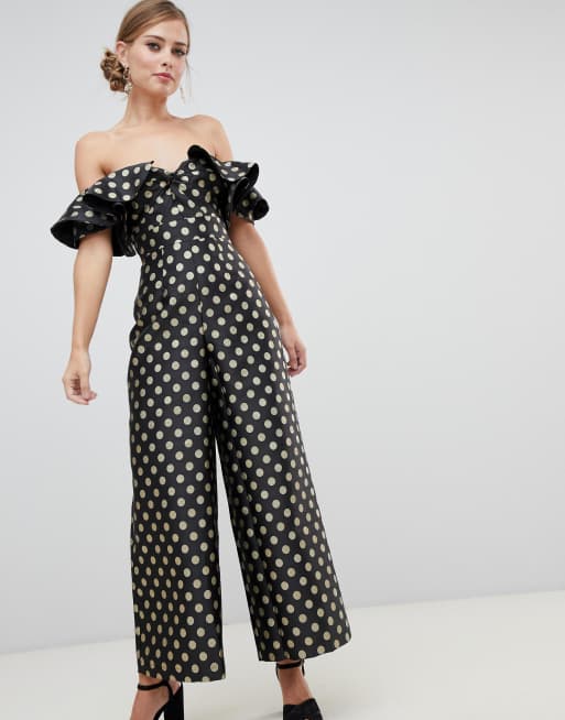 Polka dot 2024 jumpsuit asos