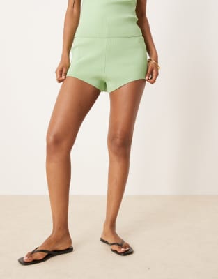 Asos Design Structured Knit Micro Shorts