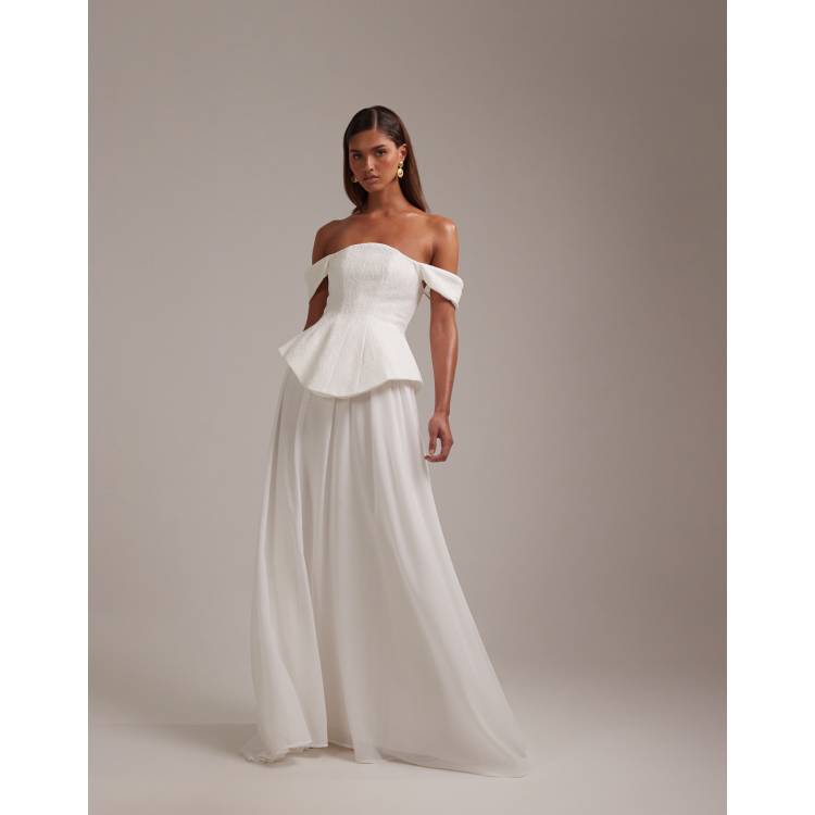 black lace peplum dress plus size Plus Size Mother of the Bride Gown with Peplum – 231M0482 main image 1