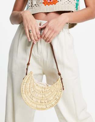 rattan shoulder bag