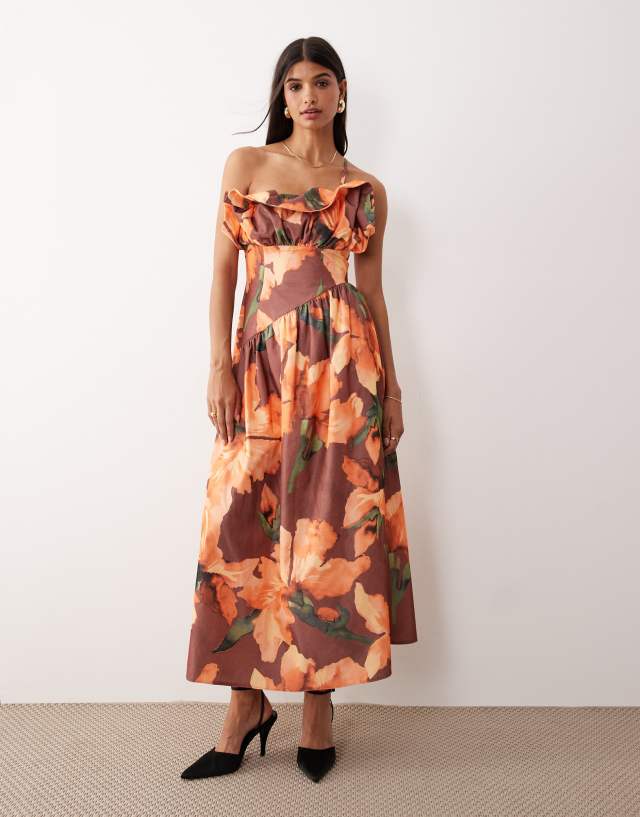 asos midi dress Design - Structured Ruffle Bust Asymmetric - Women - Cotton/Polyester - 4 US Featuring a flattering scoop Reiss - Cream Petite Size:US 4 (M) Turning Leaves Pink
