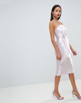 asos bandeau midi dress