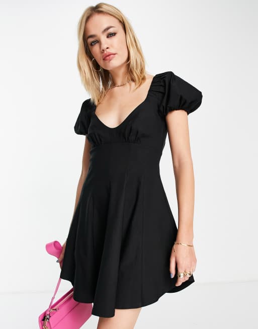 ASOS DESIGN structured skater mini dress with seam detail | ASOS