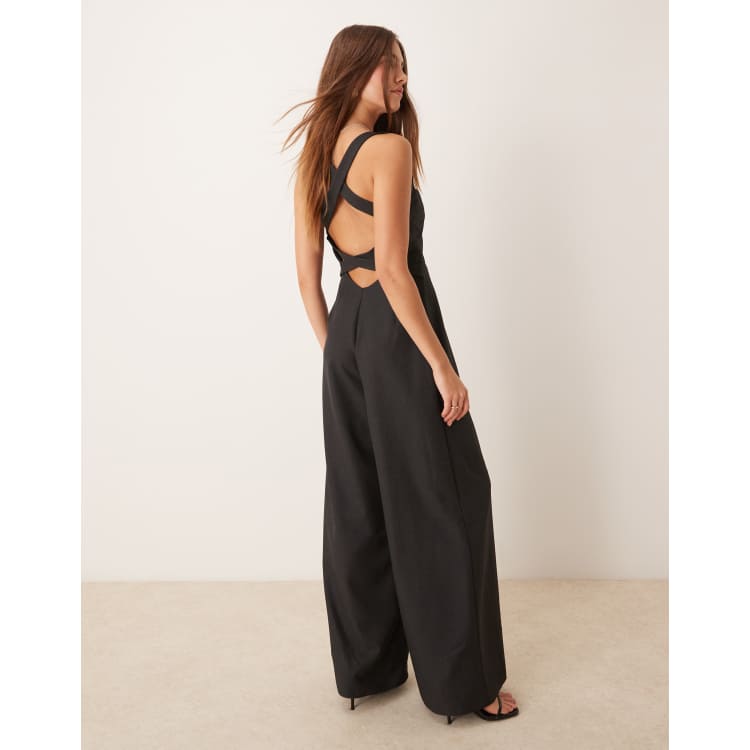 Ameri（アメリ）の「MEDI DESIGN COLLAR JUMPSUIT（つなぎ