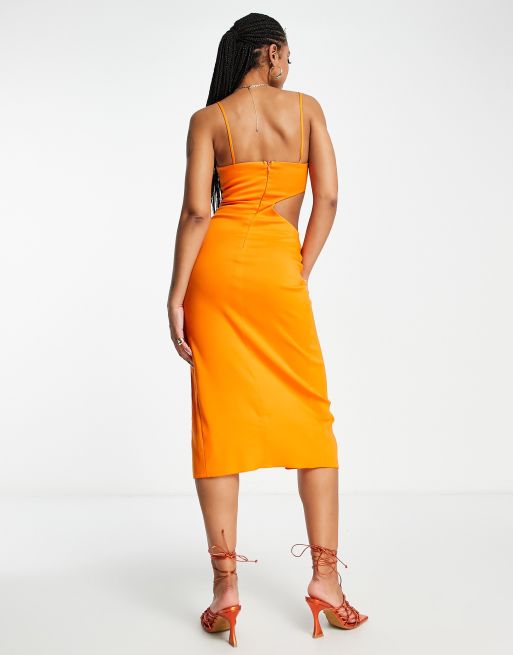 Cut out orange clearance dress