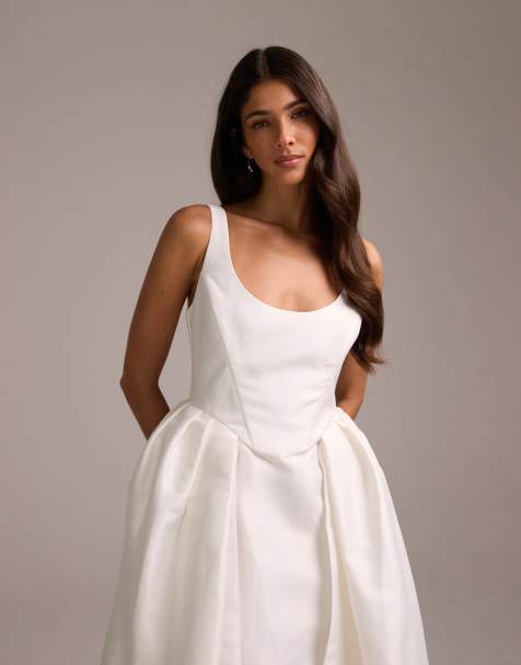 sachin and babi light blue dress Short Beach Wedding Dress main image 1