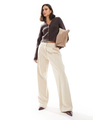 【THE MOZZ】Chocolate V Cardigan Setup ASOS DESIGN structured v neck cardigan in chocolate | ASOS