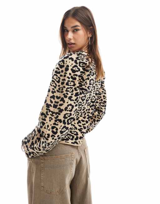 Asos leopard cardigan best sale