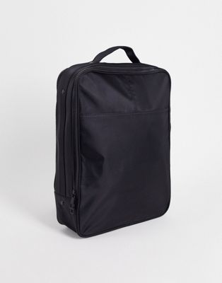 ASOS DESIGN structured zip around backpack in black nylon - BLACK