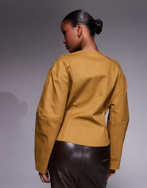 ASOS DESIGN – Strukturerad topp med knäppning och cocoon-ärmar, 4 av 4