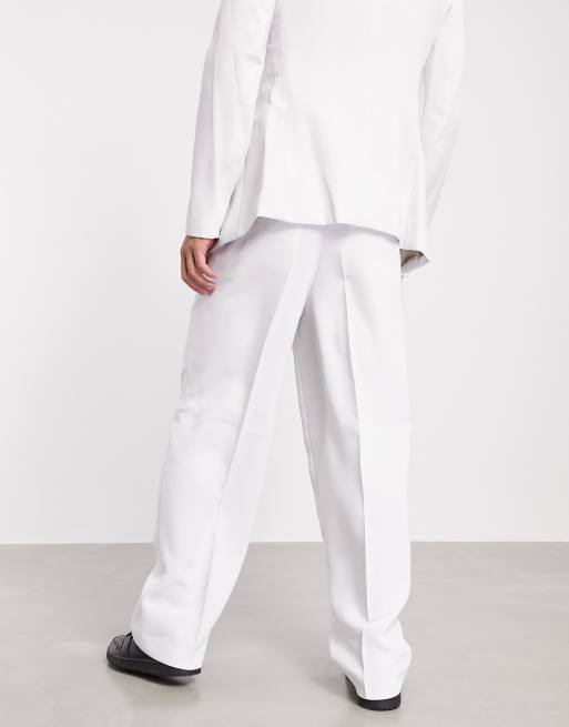 ASOS DESIGN – Strukturierte Anzughose mit weitem Beinschnitt in Eisgrau, 2 von 4