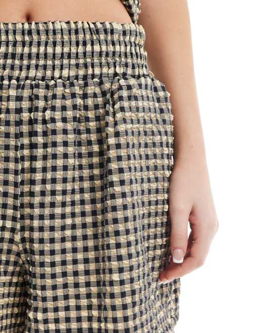 ASOS DESIGN – Strukturierte Boxershorts zum Hineinschlüpfen mit Vichy-Karos, Kombiteil , 3 von 4