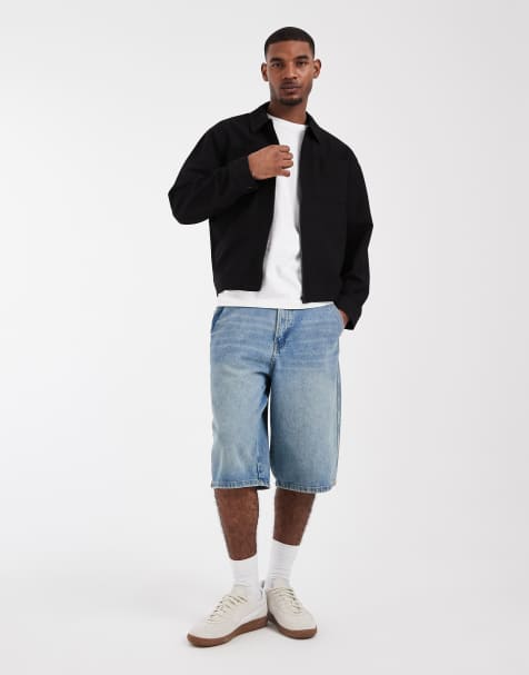 ASOS DESIGN – Strukturierte Harrington-Jacke in Schwarz - view 1