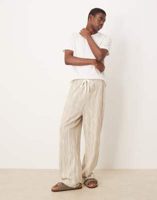 ASOS DESIGN – Strukturierte Jogginghose in Salbeigrün mit geradem Bein - view 1
