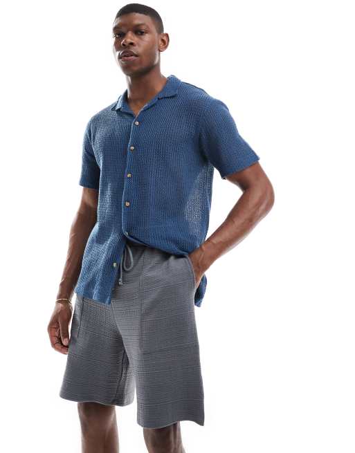 ASOS DESIGN – Strukturierte Oversize-Shorts in Anthrazitgrau