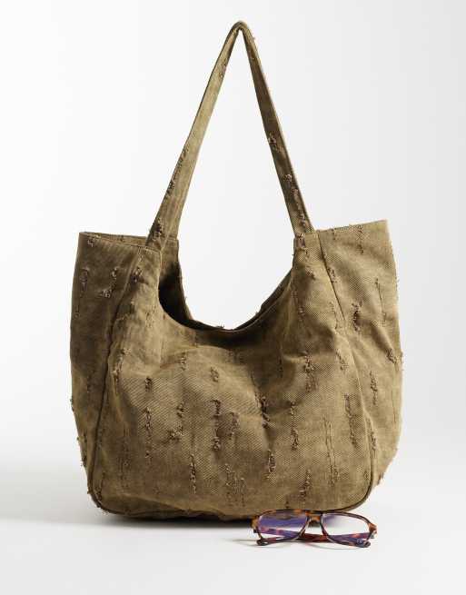 ASOS DESIGN – Strukturierte Tragetasche in Grün, 2 von 4