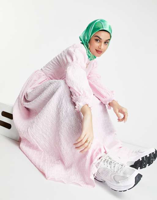 ASOS DESIGN – Strukturiertes, durchgeknöpftes Maxi-Freizeitkleid
