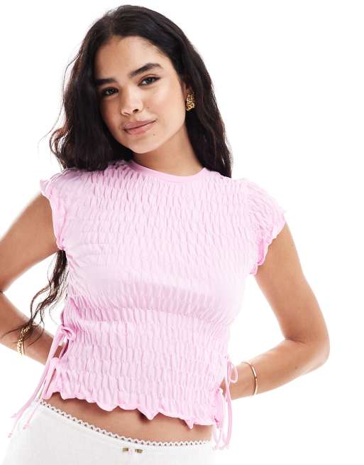 Asos pink top on sale