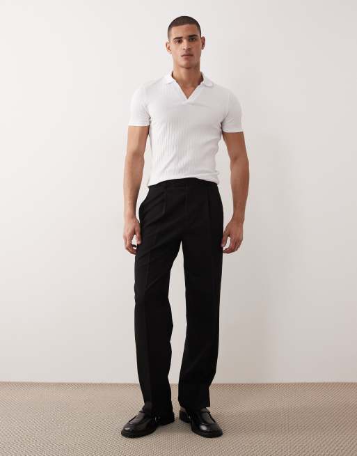 ASOS DESIGN – Strukturiertes Muskel-Polohemd in Weiß  , 2 von 5