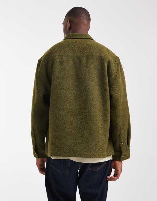 ASOS DESIGN – Strukturiertes Oversize-Hemd in Moosgrün, 3 von 5