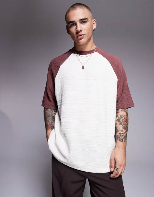 ASOS DESIGN – Strukturiertes Oversize-T-Shirt in Weiß