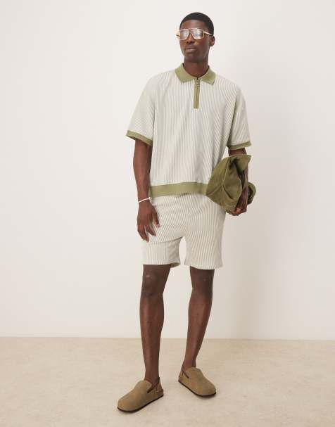 ASOS DESIGN – Strukturrandigt, avslappnat set - view 1