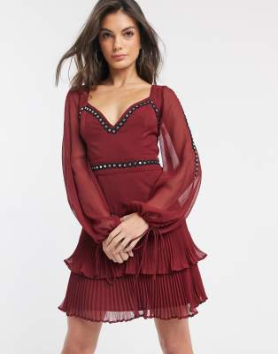 asos berry dress
