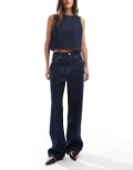 [ASOS DESIGN] ASOS DESIGN stud dad jeans in indigo-Blue 12 Blue