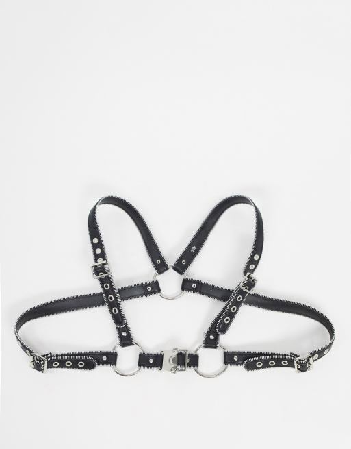 ASOS Harness Detail Corset Waist Belt in Black