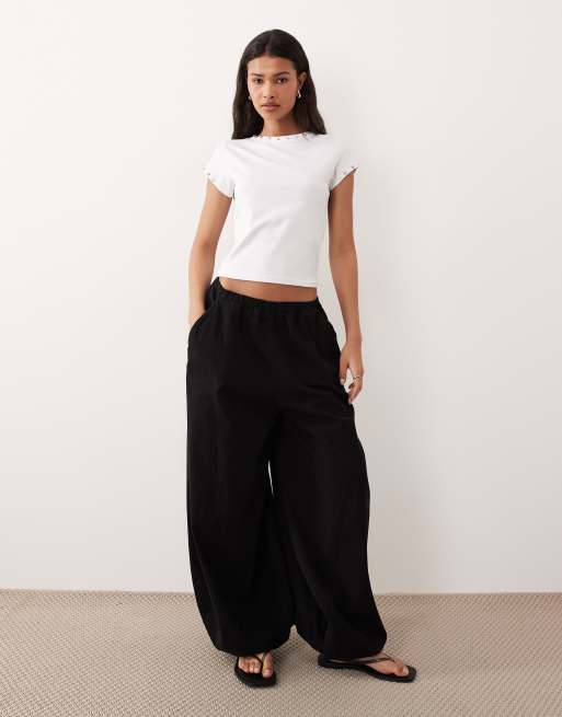 ASOS DESIGN stud sleeve shrunken tee in white, 2 of 4