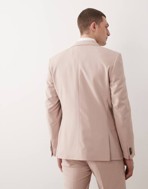 ASOS DESIGN - Støvet lyserød skinny-habitblazer, 3 af 5