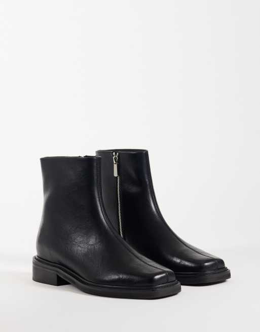 ASOS DESIGN støvler med lynlås og sømdetalje i sort, 2 af 5