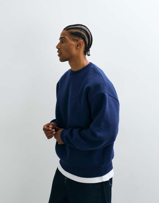 ASOS DESIGN - Sudadera azul marino extragrande con estampado de Tokyo, 4 de 5