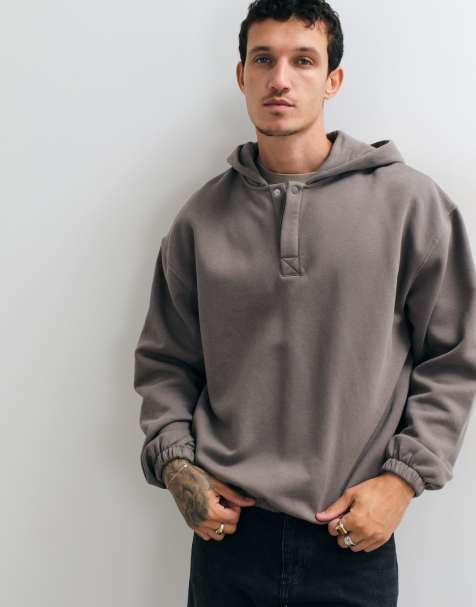 ASOS DESIGN sudadera con capucha extragrande en gris - view 1