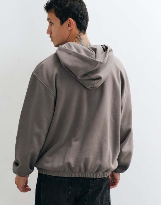 ASOS DESIGN sudadera con capucha extragrande en gris, 5 de 5