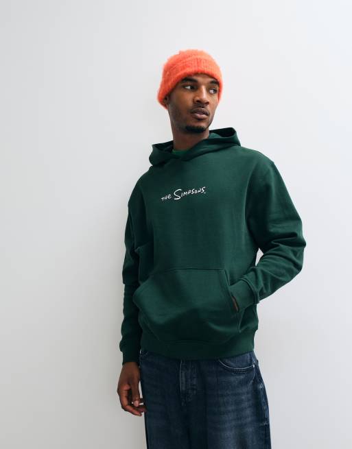ASOS DESIGN - sudadera con capucha holgada con estampado de Christmas de The Simpsons en verde, 4 de 5