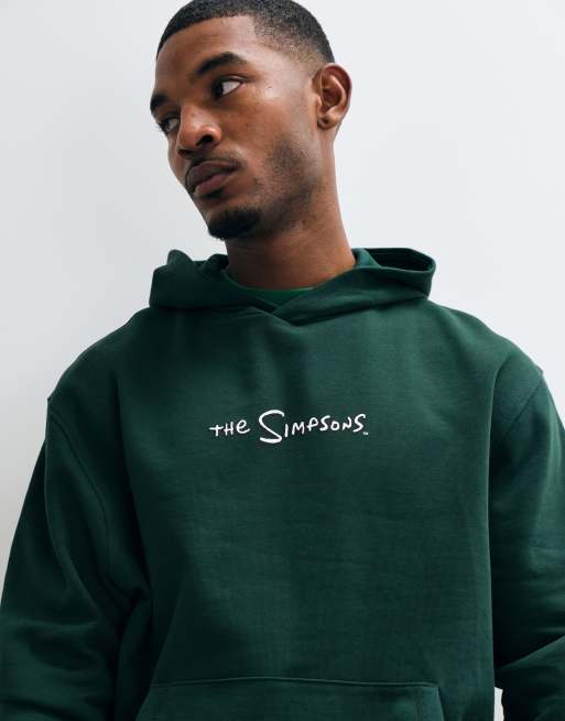 ASOS DESIGN - sudadera con capucha holgada con estampado de Christmas de The Simpsons en verde, 5 de 5