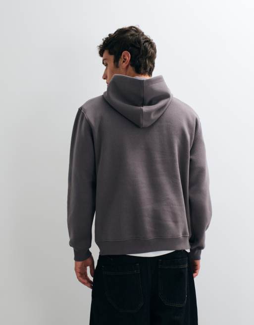 ASOS DESIGN - Sudadera con capucha holgada con estampado gráfico de estrella en gris oscuro, 3 de 5