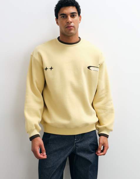 ASOS DESIGN sudadera extragrande con doble capa simulada en amarillo - view 1