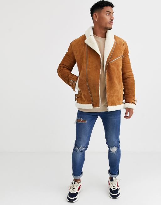 Asos aviator jacket on sale mens